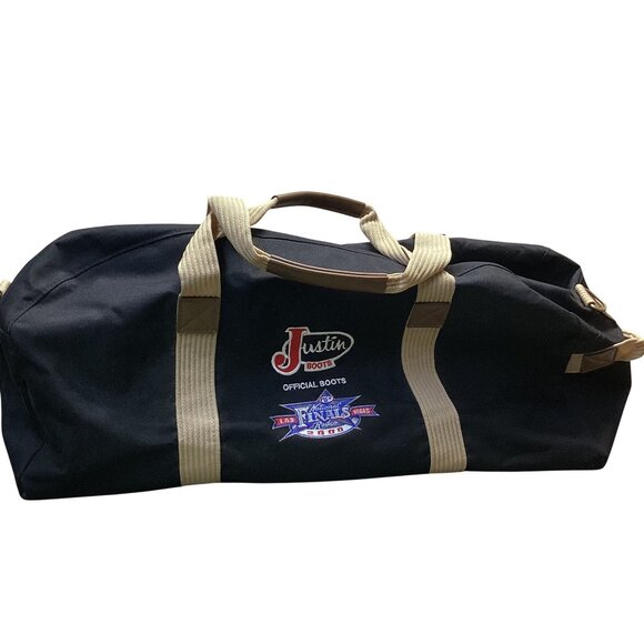 Justin Boots Official 2000 Las Vegas National Finals Rodeo Duffel Bag Vintage Co - Picture 1 of 12